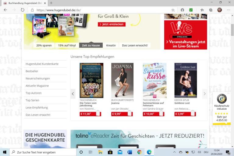 „Joanna“ als Top-Empfehlung (21.04.2020) – Jan Otrysko